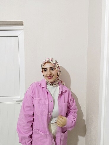 l Beden Pembe kot ceket