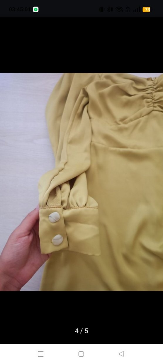 V Yaka Drapeli Mini Elbise Abiye Elbise - Görsel 4