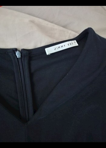 Jimmy Key Siyah V Yaka Kolsuz Şortlu Tulum - Görsel 3