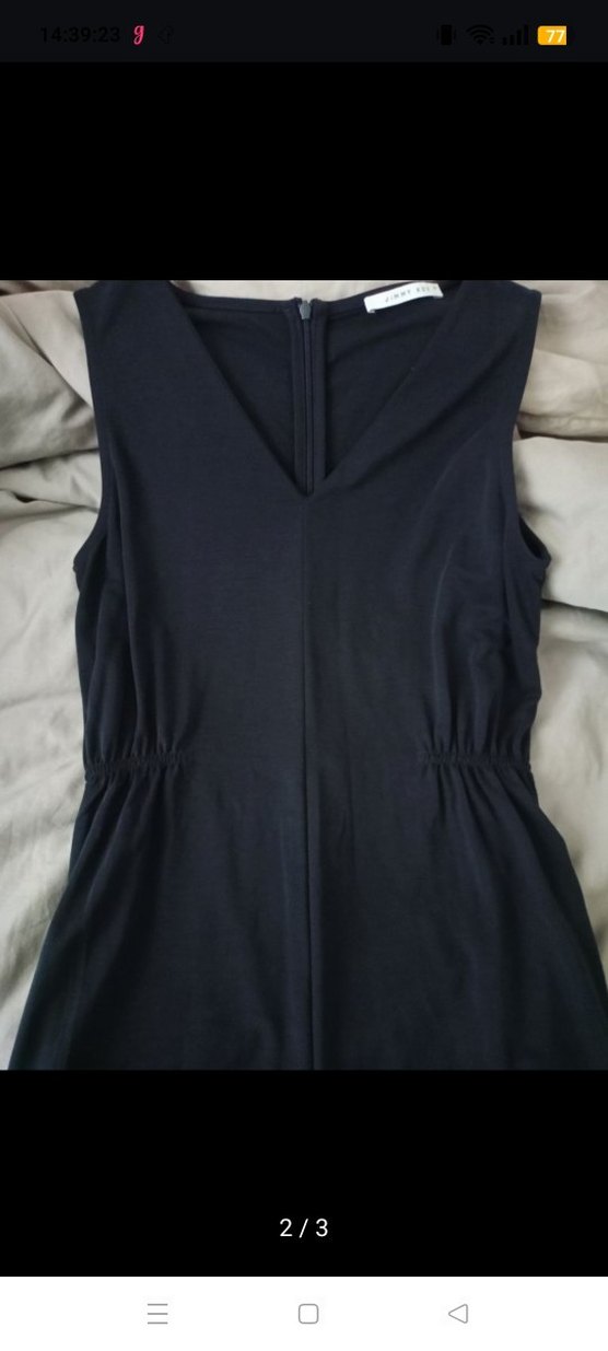 Jimmy Key Siyah V Yaka Kolsuz Şortlu Tulum - Görsel 2