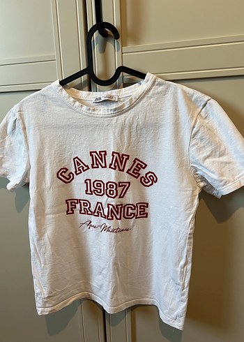 Beyaz Baskılı Kadın Tişört - Görsel 3