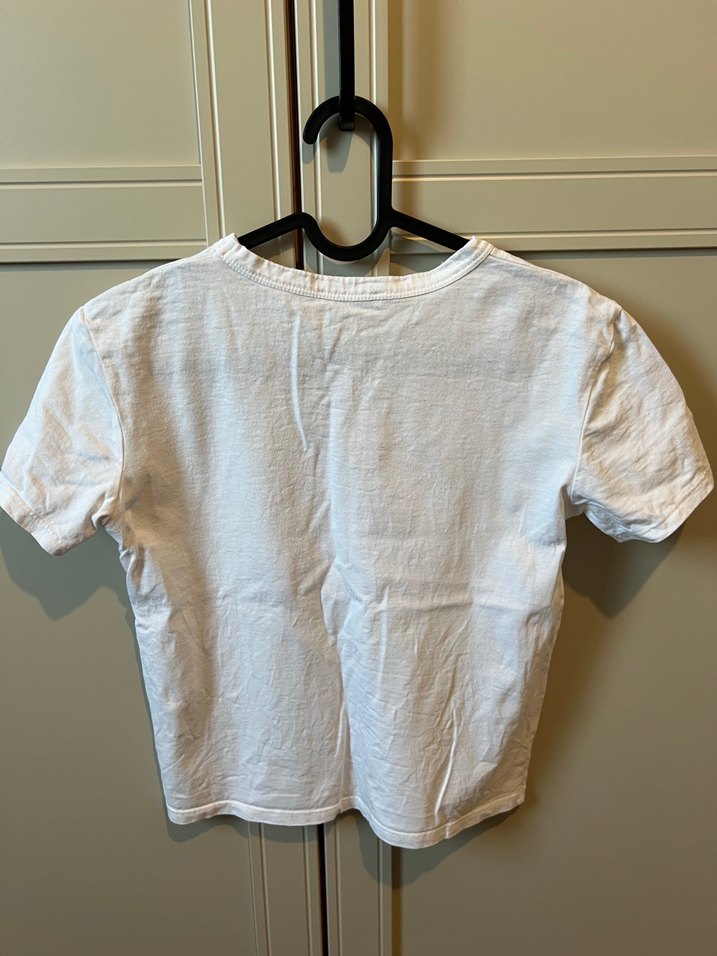 Beyaz Baskılı Kadın Tişört - Görsel 5