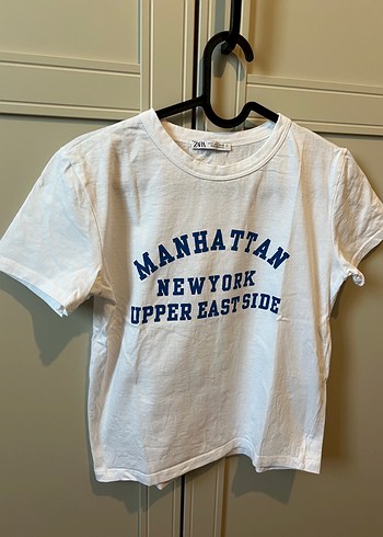 Beyaz Baskılı Kadın Tişört - Görsel 2