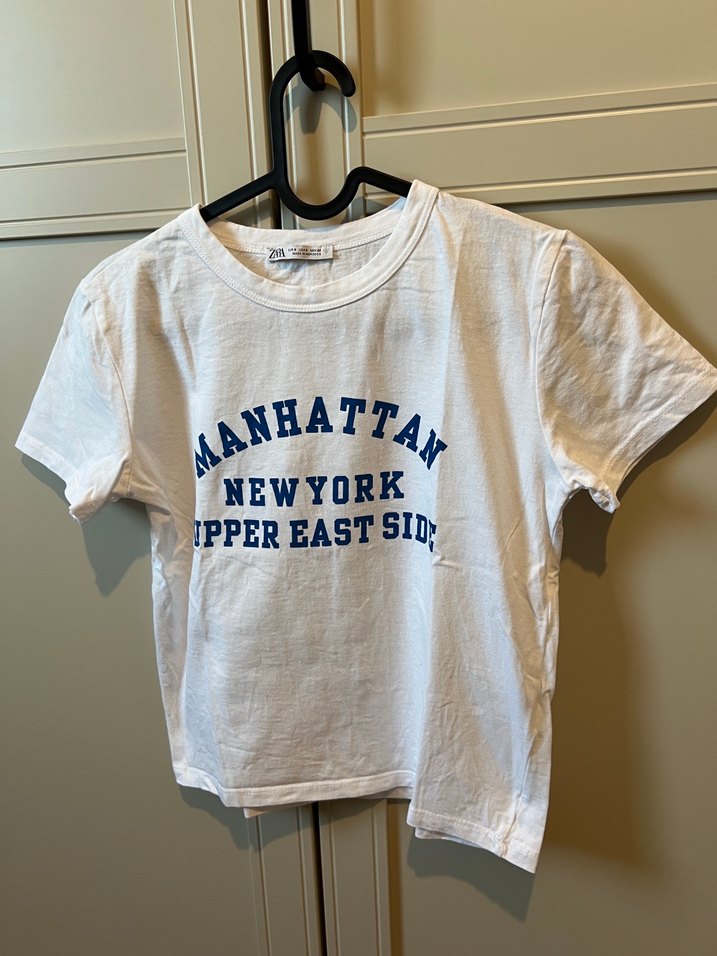 Beyaz Baskılı Kadın Tişört - Görsel 3