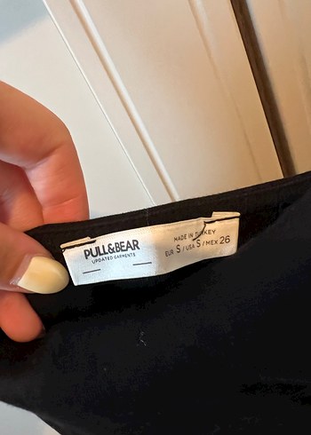 Pull and Bear Siyah İnce Askılı Mini Elbise