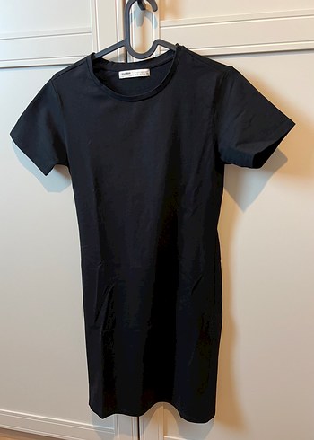 Siyah Kısa Kollu elbise - Görsel 3