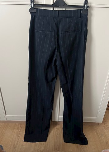 Lacivert Çizgili Kadın Pantolon - Görsel 4