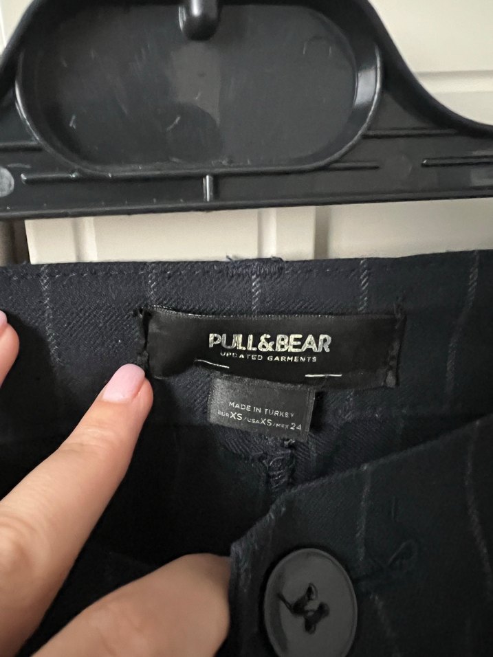 Lacivert Çizgili Kadın Pantolon - Görsel 3