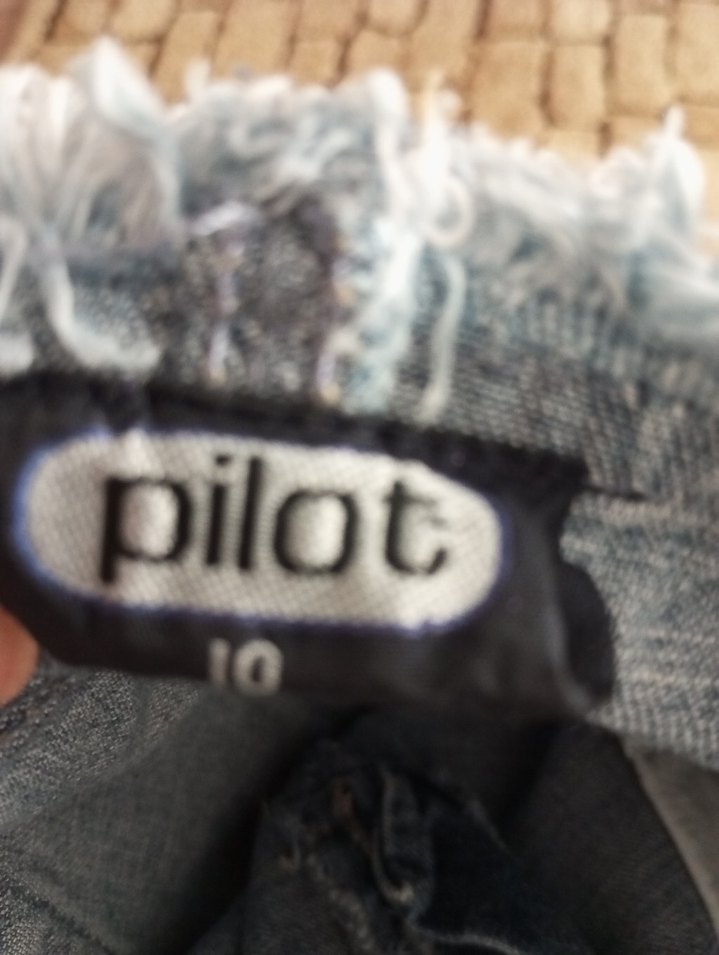 Mor Bağlama Desenli Düğmeli Kot Etek - Görsel 3