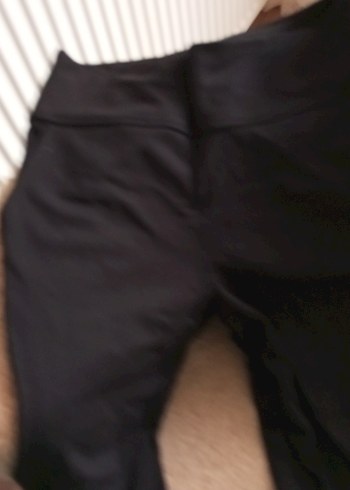 Siyah Kadın Midi Kumaş Pantolon - Görsel 2