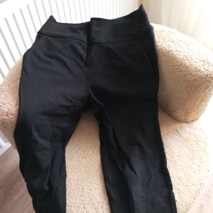 Siyah Kadın Midi Kumaş Pantolon - Görsel 3