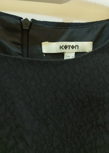 Sokak Stili Siyah Desenli Koton Mini Elbise