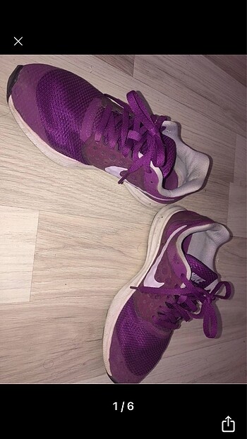 36 Beden mor Renk Orijinal mor nike ayakkabı