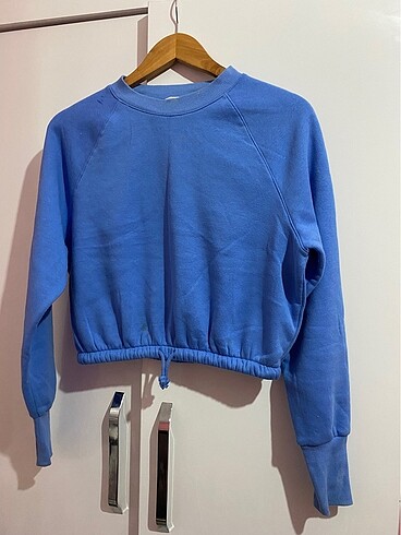 H&M kışlık mavi sportif kazak