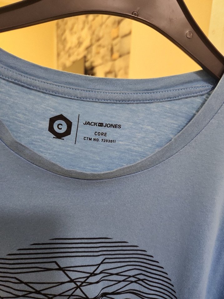 Jack & Jones Mavi Baskılı Erkek Tişört XXL - Görsel 2