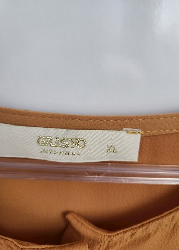 Hardal rengi GUSTO Kadın Salaş Uzun Kollu Gömlek - Görsel 4