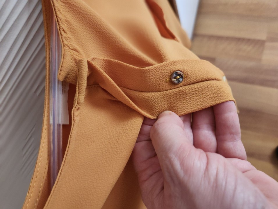 Hardal rengi GUSTO Kadın Salaş Uzun Kollu Gömlek - Görsel 5