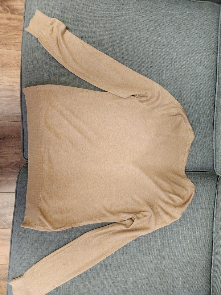 Tarçın rengi  Düğmeli Kadın Hırka - Görsel 2