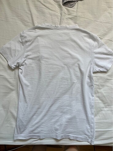 s Beden calvin klein düz beyaz unisex tshirt