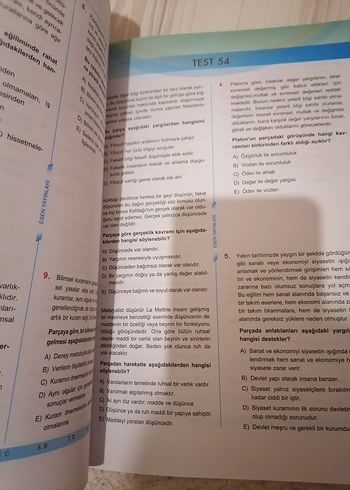  Beden YKS TYT-AYT Felsefe Soru Bankası