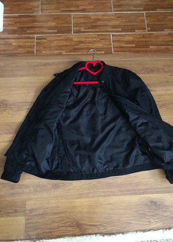 Fermuarlı Siyah Kadın yağmurluk M - Görsel 3