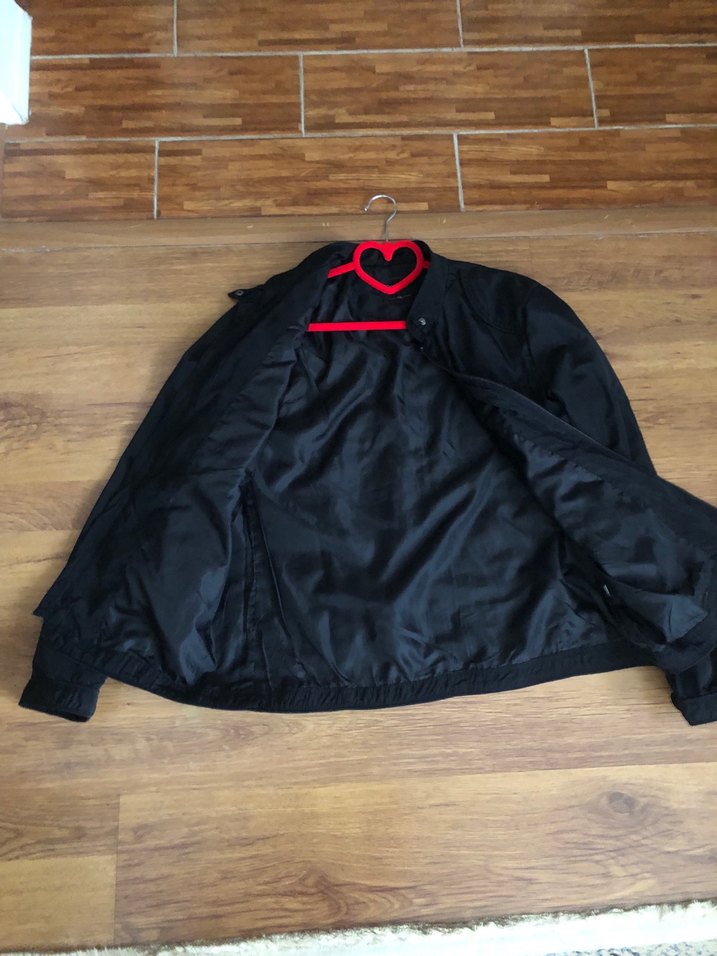 Fermuarlı Siyah Kadın yağmurluk M - Görsel 3