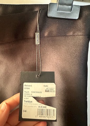 Network Siyah Drapeli Mini Saten Etek - Görsel 2