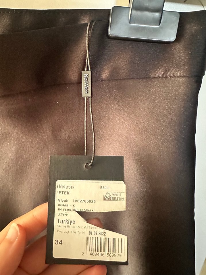 Network Siyah Drapeli Mini Saten Etek - Görsel 2