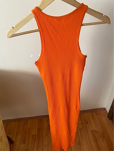 Zara Zara turuncu fitilli elbise
