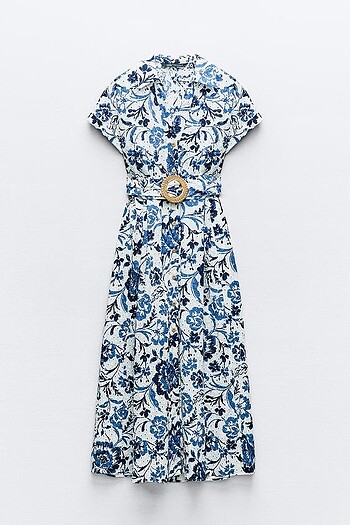 Zara ZW collection fisto işlemeli elbise