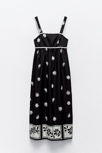 Zara Zara ZW collection desenli elbise