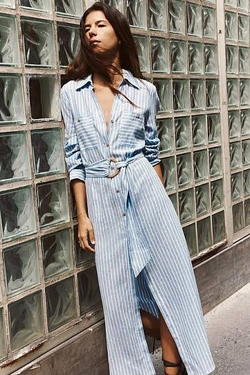 Zara keten karışımlı elbise