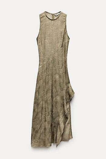 Zara Zara ZW collection asimetrik elbise