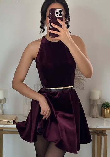 Zara ZW collection kadife elbise