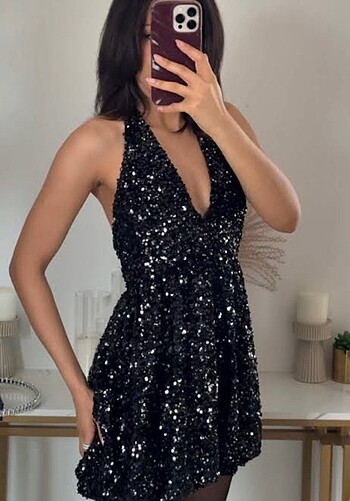Zara yeni sezon payetli elbise