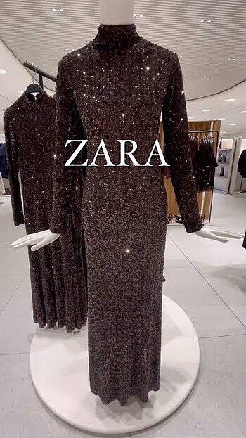 Zara payetli elbise