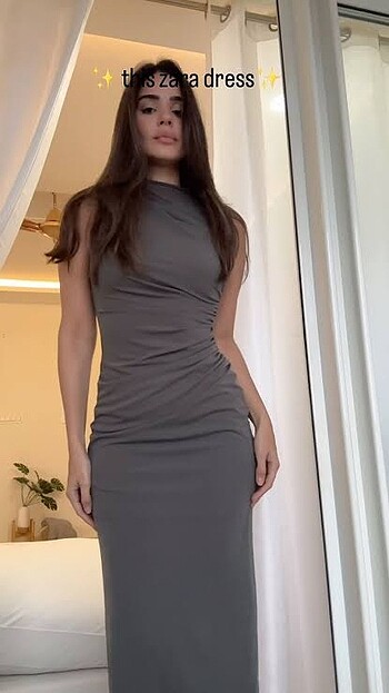 Zara yeni sezon drapeli elbise