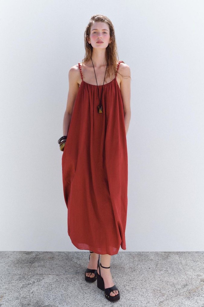 Zara askı aksesuarlı elbise — görsel 5/8