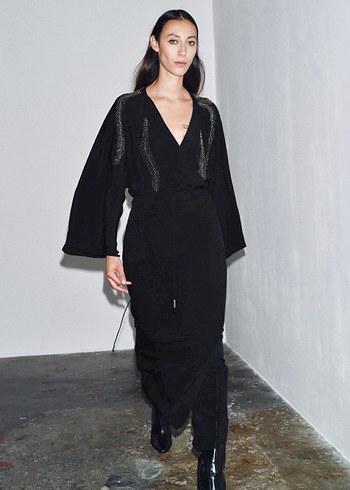 Zara Zw Collection Boncuk İslemeli Elbise