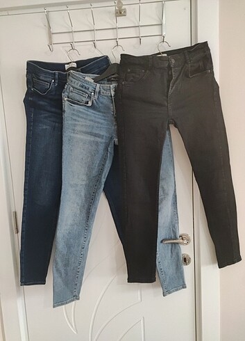 3'lü JEAN SİYAH MAVİ LACİVERT 