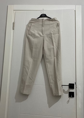Bej Kumaş Kadın Pantolon (Midi Boy)