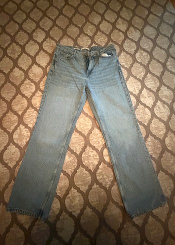 Mango Acik Mavi Rahat Kesim Denim Jean