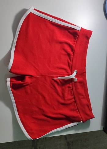 Kırmızı Kadın Mini Spor Şort - Görsel 2