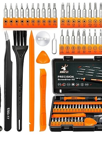 JOREST 33 Adet Hassas Mekanik Tornavida Seti, Mini Tool Kit ile 