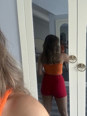 Stradivarius Kırmızı şort