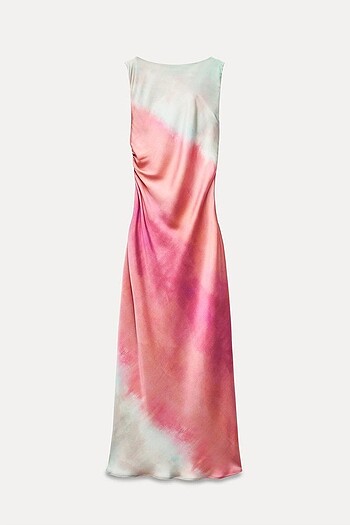 Zara Zara saten batik elbise