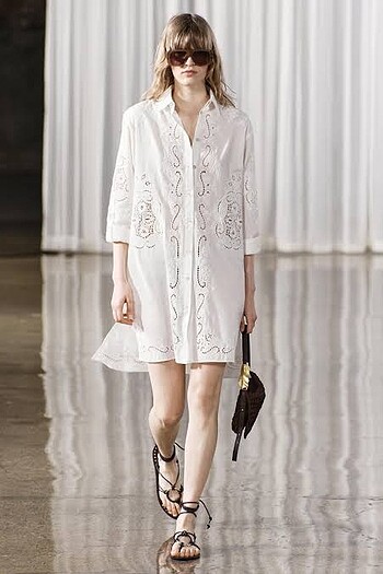Zara ZW collection fisto işlemeli gömlek