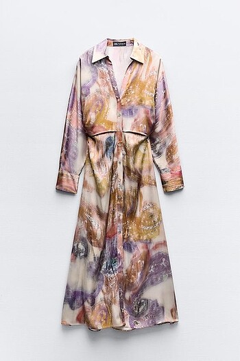 Zara saten elbise