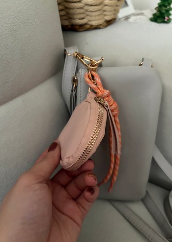 Gri Deri Püsküllü Kadın Çapraz Çanta - Görsel 2