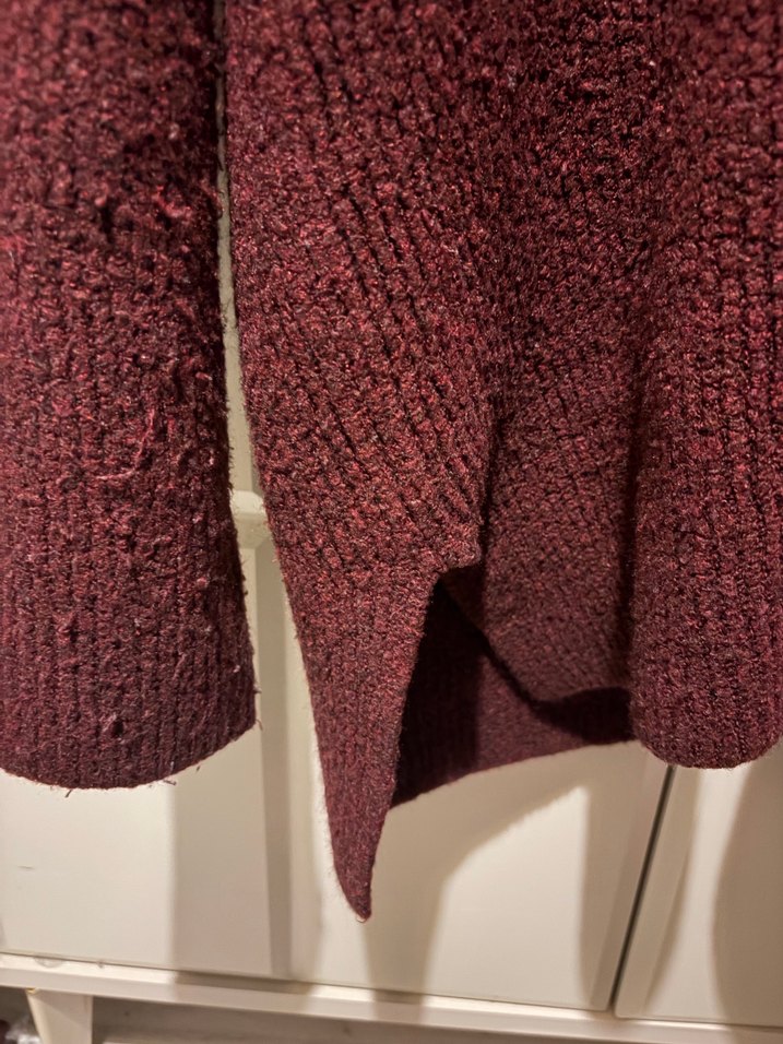 Bordo Balıkçı Yaka Örgü Kadın Kazak - Görsel 4